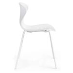 vista lateral silla Surf estructura blanca Asiento y respaldo blanco