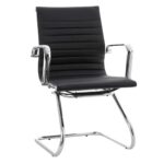 Vista de sillón con brazos modelo Activity 6 cromado y negro