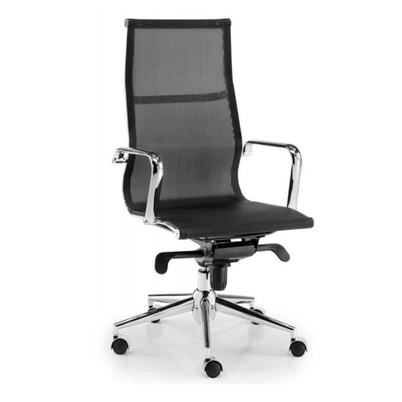 sillón dirección respaldo alto tapizado en red