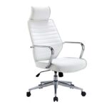 Sillón de dirección Torino tapizado en blanco
