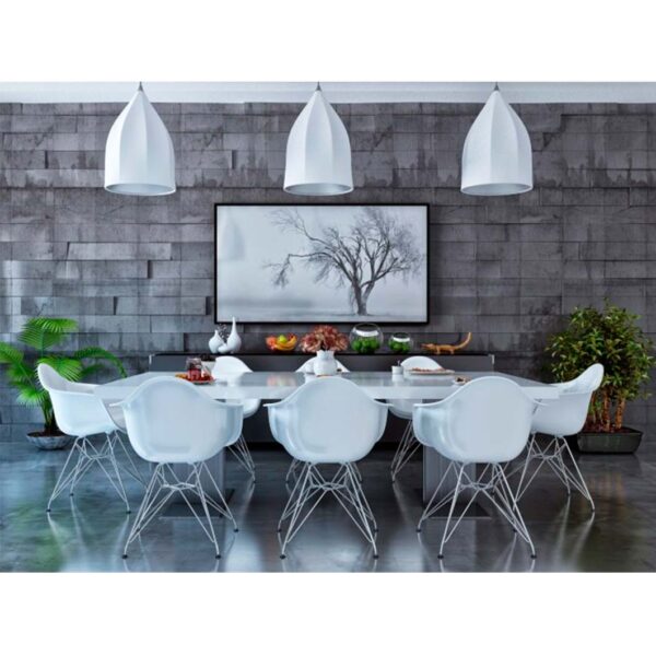 sillon hercules blanco en ambiente de comedor