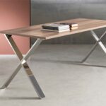 mesa de dirección equis pata acero inoxidable