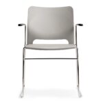silla patin cromado con brazos