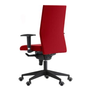 silla giratoria con brazos modelo zen roja