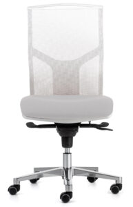 Silla de escritorio sin brazos modelo ATI de color blanco