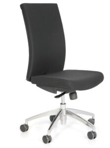 Silla de escritorio sin brazos giratoria de color negro