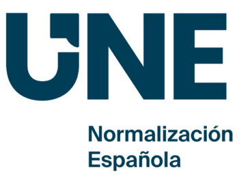 Logo de la UNE, el organismo de normalización en España 