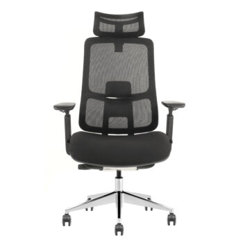 Silla de oficina Máster, un modelo ergonómico con reposacabezas 